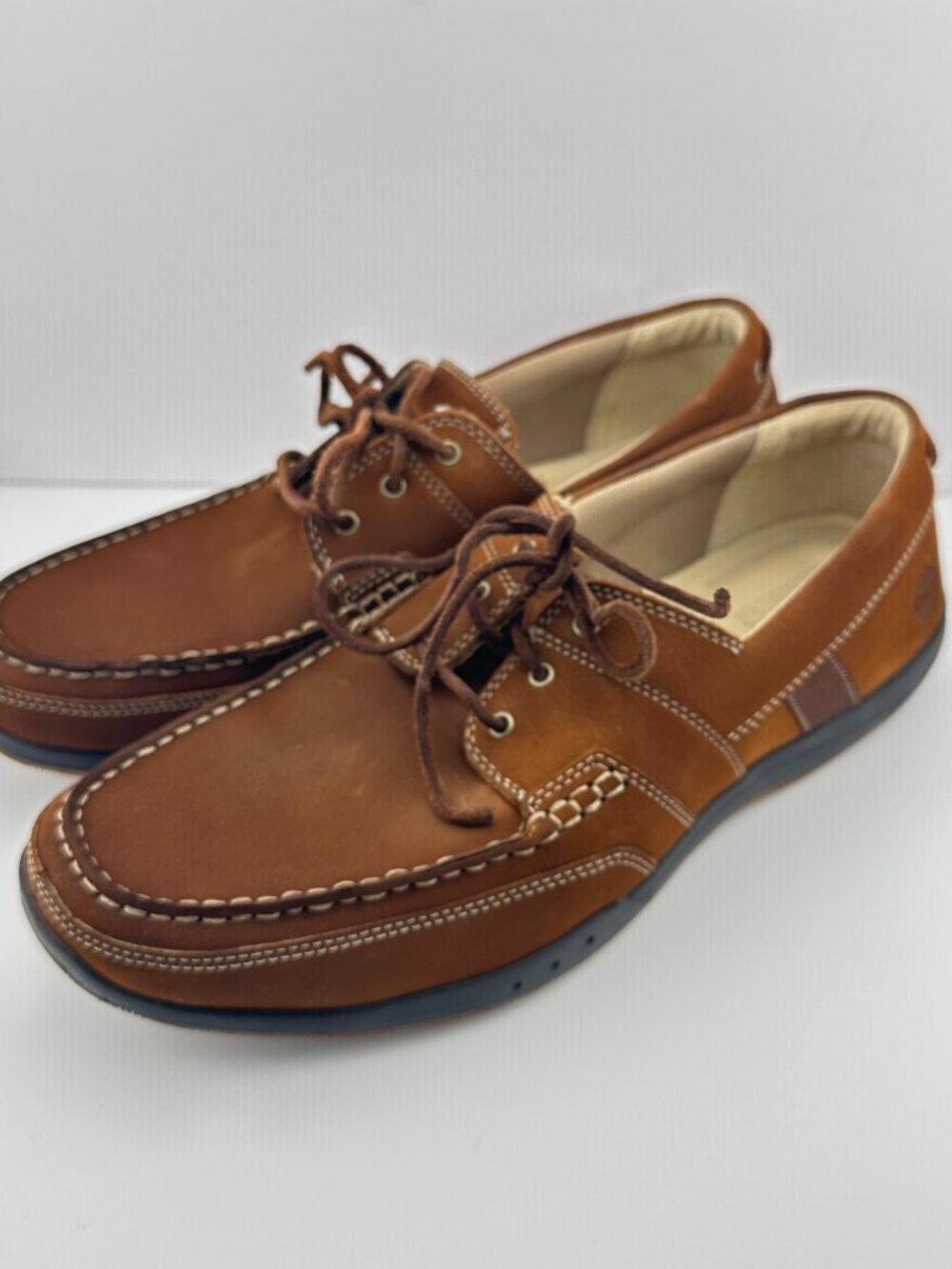TIMBERLAND EARTHKEEPERS CUPSOLE BROWN SUEDE LEATHER MEN'S MOCCASIN SIZE 13 W - Picture 8 of 12